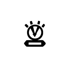 Poster - Vector icon of glowing light bulb representing bright idea innovation creativity and energy