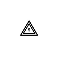 Poster - Vector light bulb icon inside triangle shape symbolizing creativity innovation and idea concept