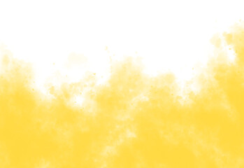 Fototapete - A vibrant abstract yellow shape resembling a stylized wave or a series of steps with a clean white border isolated on transparent background