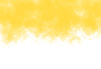 Fototapete - A vibrant yellow abstract shape with a textured organic and flowing appearance isolated on transparent background for graphic design elements