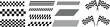 © Design Zone - Racing Stripes & Checkered Flag Vector Set. Black & White Racing Banner Vectors – Speed Lines, Flags & Track Icons. Race Track & Flag Vector Set
