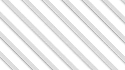 Poster - Elegant light grey white seamless looped background. Diagonal white stripes animation. Digital minimal geometric 3d BG. Technology metallic line. Premium luxury design template. Animated soft pattern	