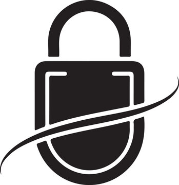 black silhouette of a open lock icon security