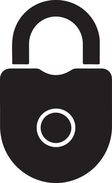 black silhouette of a open lock icon security