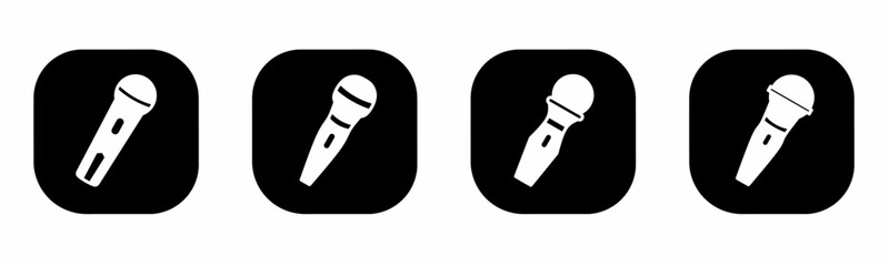 Poster - Microphone icon in flat. A microphone icon design. Stock vector.