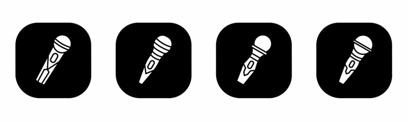 Poster - Microphone icon in flat. A microphone icon design. Stock vector.