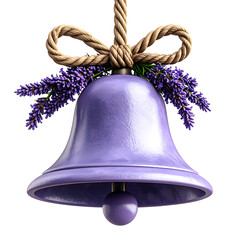 Poster - Firefly 3D Lavender Bell with Rope Clean Hanging Halloween Alarm Decoration on Transparent Backdrop