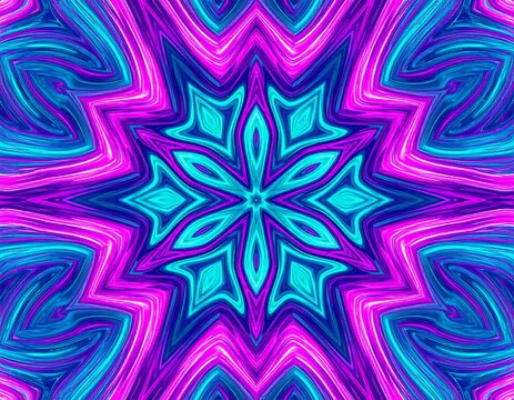 Hypnotic Kaleidoscope Mandala with Vibrant Colors