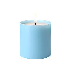 Poster - Firefly 3D Pastel Blue Candle with Soft Flame Transparent Background Clean Mystic Ambiance Icon