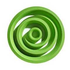 Poster - Firefly 3D Pastel Green Swirl Icon Featuring Smooth Spiral Shape and Stylized Halloween Illusion