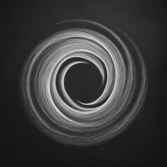 Leinwandbilder - Swirling abstract vortex in shades of gray against a dark background creating a hypnotic effect