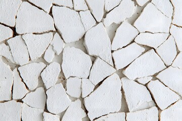 Leinwandbilder - Abstract Arrangement of Scattered White Tiled Pieces