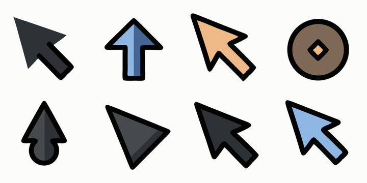 Download free vector cursor arrow icons for web design and user interface elements and graphic design projects