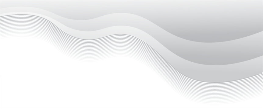Vector gray line background curve element with white space for text and message design, overlapping layers, vector, modern abstract design. Eps10