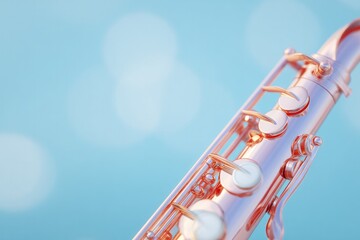 Poster - close-up of sax mouthpiece moist ready for play reflections crisp on glossy surface