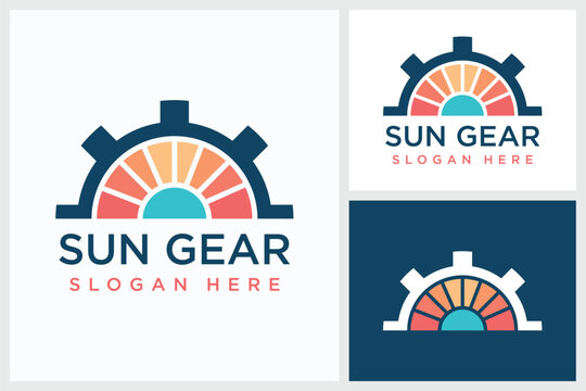 Sun Gear Design Inspiration. Sun Gear Symbol Logo Vector Template Design, Sun Gear Design Logo Vector Illustration