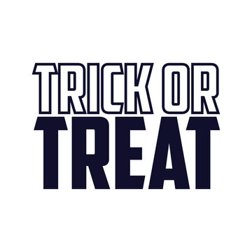 Trick or Treat Halloween social media greeting web banner template in orange and black and orange colors