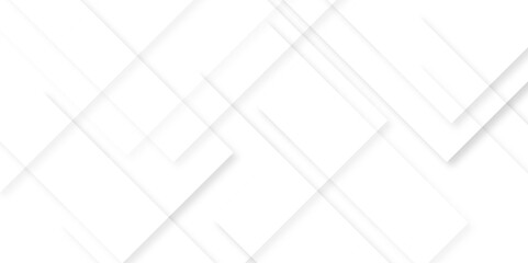 Fototapete - Abstract white geometric background Illustration, Minimal geometric white light background abstract design, white abstract gradient geometric line, modern white light grey square overlapped pattern, 