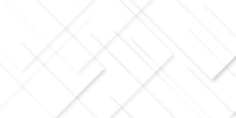 Fototapete - Abstract white geometric background Illustration, Minimal geometric white light background abstract design, white abstract gradient geometric line, modern white light grey square overlapped pattern, 
