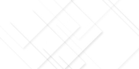 Fototapete - Abstract white geometric background Illustration, Minimal geometric white light background abstract design, white abstract gradient geometric line, modern white light grey square overlapped pattern, 