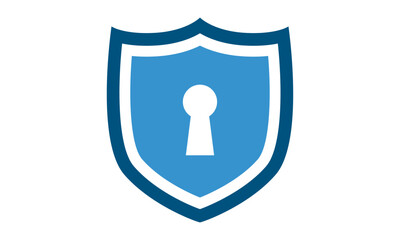 Fototapete - Secure internet icon. Protective shield sign digital security with the image of a padlock. Symbol security protection web
