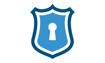 Fototapete - Secure internet icon. Protective shield sign digital security with the image of a padlock. Symbol security protection web