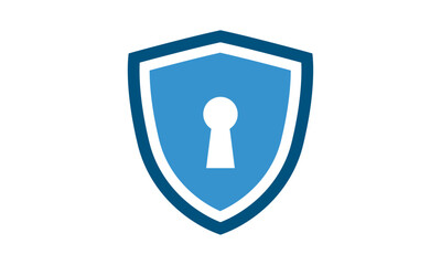 Fototapete - Secure internet icon. Protective shield sign digital security with the image of a padlock. Symbol security protection web