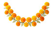 © studioworkstock - Artificial marigold garland for a festive outdoor event.