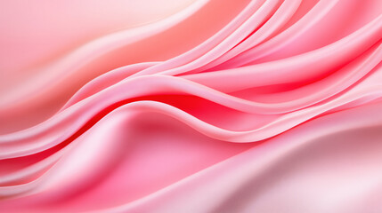 Poster - Waves of soft pink fabric create a serene and elegant mood
