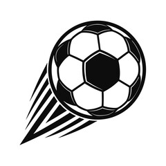 Poster - Soccer ball graphic with motion lines on football sport