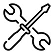 © afif - repair tools line icon