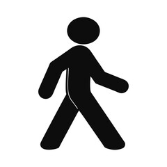 Poster - Silhouette a walking person graphic on simple figure human