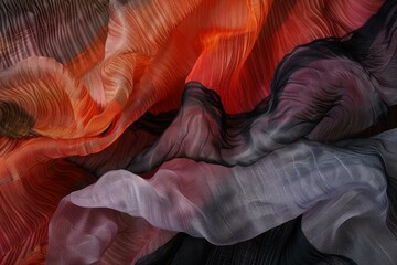 Poster - Colorful silk fabric is flowing in soft folds creating a beautiful abstract background