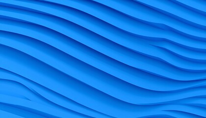 Aufkleber - Abstract Blue Waves: A 3D Rendered Design