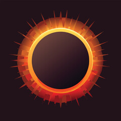 Aufkleber - Annular Solar Eclipse Illustration