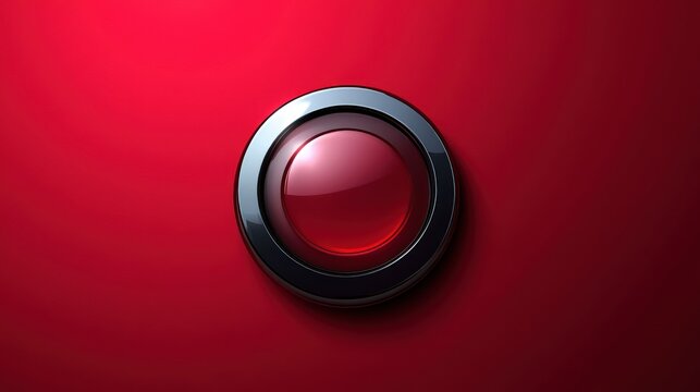 Red button on a red background
