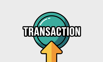Poster - Upward Arrow and Transaction Icon Representing Financial Growth and Progress