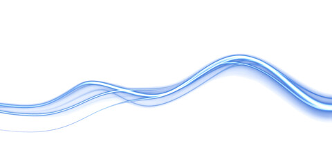 Canvas Print - abstract neon wave on transparent background. blue glowing wavy line. design element. energy. moveme