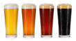 © enamulhaque200 - Four glasses of beer with different colors isolated on transparent background