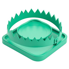 Poster - Mint Green Ghost Trap Icon with Rounded Edges on a Transparent Background