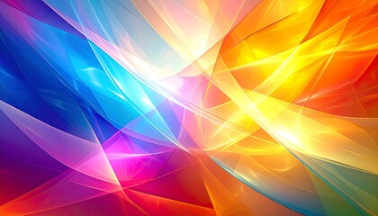 Fractal glass gradient background with vibrant color and warm light