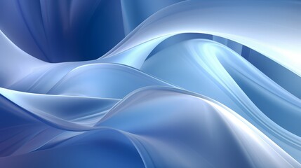 Poster - Blue and white image of a wave. The image is abstract and has a calming effect. The blue and white colors give the impression of a peaceful ocean scene