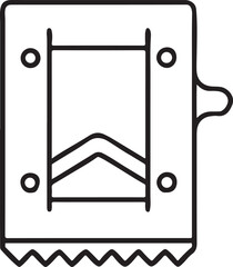 Poster - Welcome Door Mat Icons, Flat Black Line Style, Home Entrance Symbol, Guest Greeting Element for Hospitality and Family Themes