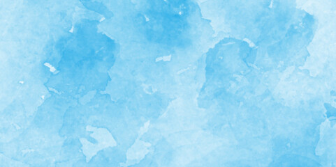 Fototapete - abstract icy winter background cracked grunge texture, invitation watercolor background or wallpaper, Paper texture suitable for watercolor art with copy space image, blue azure turquoise watercolor.