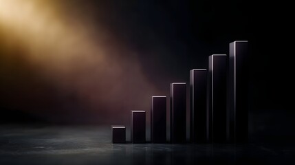 Poster - Illuminated data chart showcasing investment trends