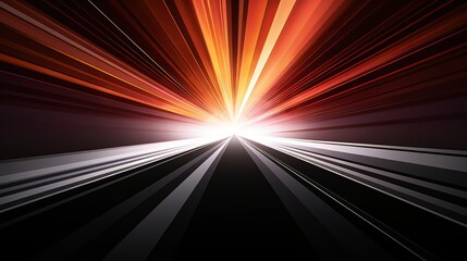 Wall Mural - bright orange and white light is shining through a dark sky. the light is creating a beautiful and s