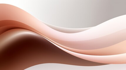 Poster - Brown and white wave with a white background. The wave is very long and has a lot of detail