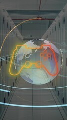 Poster - Animation of globe and scan scope over server room