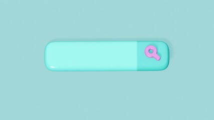 Poster - minimal search bar with magnifying glass icon. concept of online searching. 3d looped animation