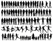 © Neko funny - Silhouettes of various individuals in different poses and activities
